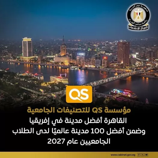 القاهرة تتصدر المدن الإفريقية في تصنيف QS لأفضل المدن للطلاب
