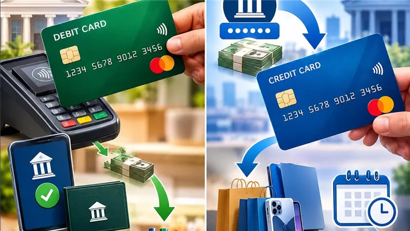  ما الفرق بين بطاقتي الائتمان (Credit Card) والخصم (Debit Card) في البنوك؟ 