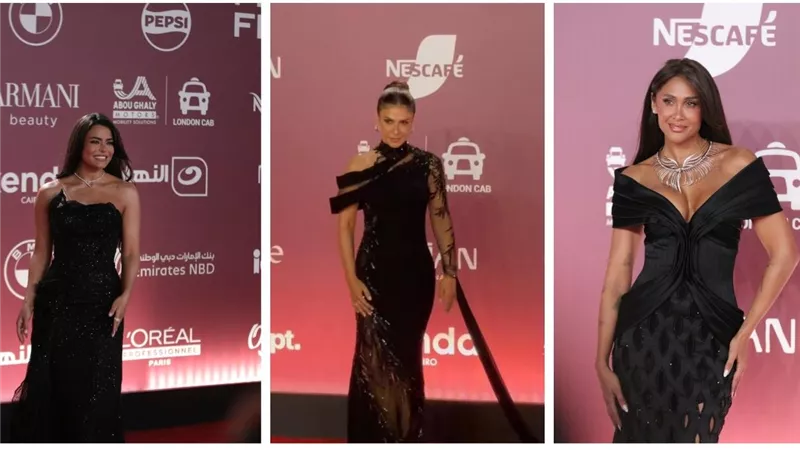  الأسود يتصدر المشهد.. نجمات اخترن الأناقة الكلاسيكية في مهرجان الجونة 