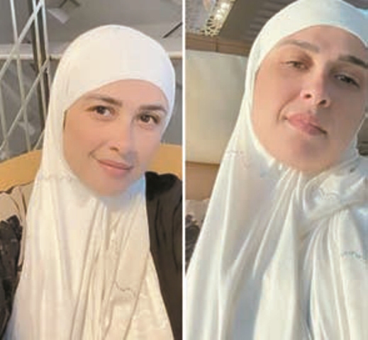 ياسمين عبدالعزيز ... تؤدي مناسك العمرة