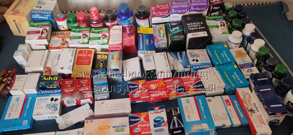 ضبط مخزن بدون ترخيص بالقاهرة بداخله كمية من الأدوية مجهولة المصدر ومحظور تداولها