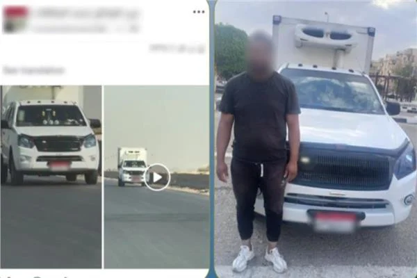  «اختصر الطريق».. عرض حياته والمواطنين للخطر بسيارة ربع نقل في العبور 