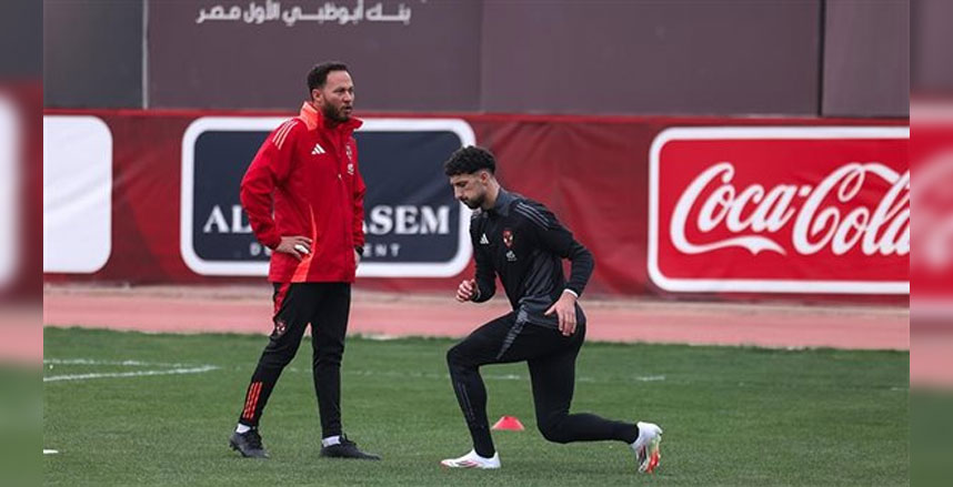  وسام وطاهر يخوضان تدريبات خفيفة على هامش مران الأهلي